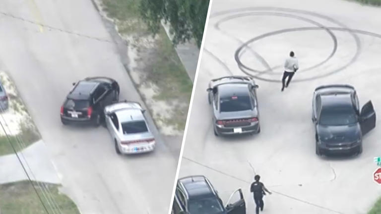 Video shows suspect taken into custody after pursuit and foot chase ...
