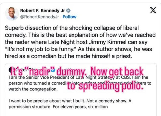 Jimmy Kimmel hits back after 'dummy' RFK Jr.'s attack backfires ...
