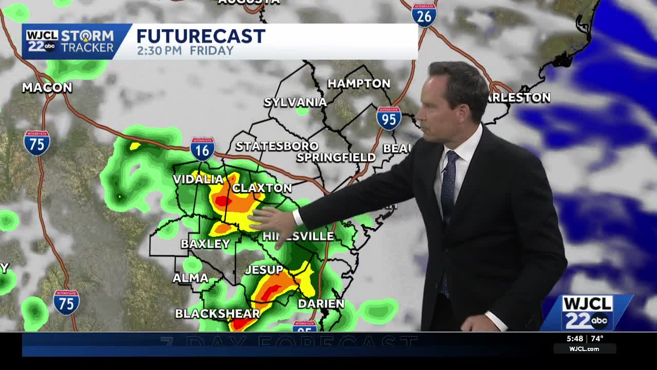 Tracking the next round of showers & thunderstorms for SE Georgia ...
