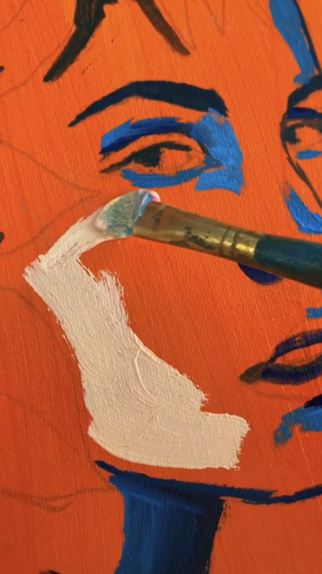 How this expressive color palette transforms the entire artwork