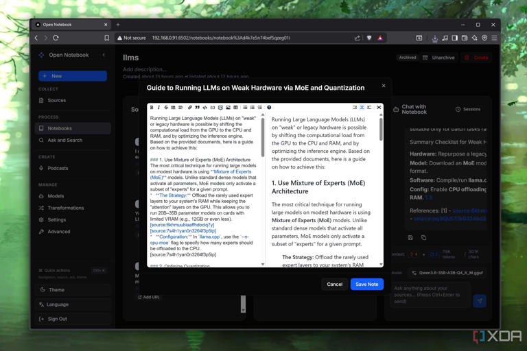 I replaced NotebookLM with this free tool that uses my local LLMs