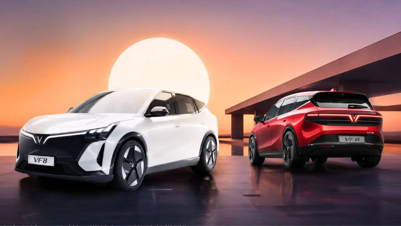 New VinFast VF8 electric SUV patented in India — 500km range flagship ...