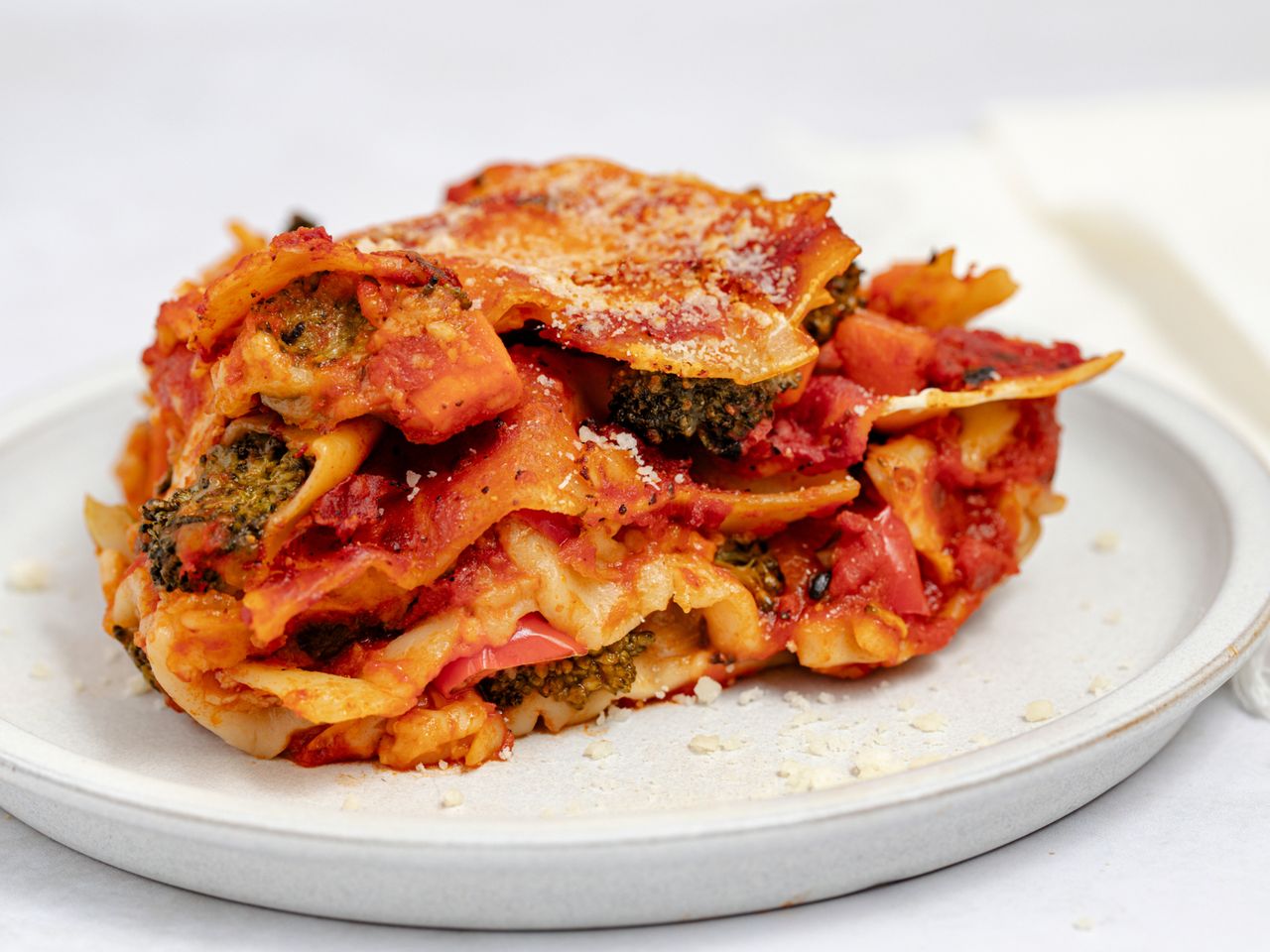Lasagna on plate