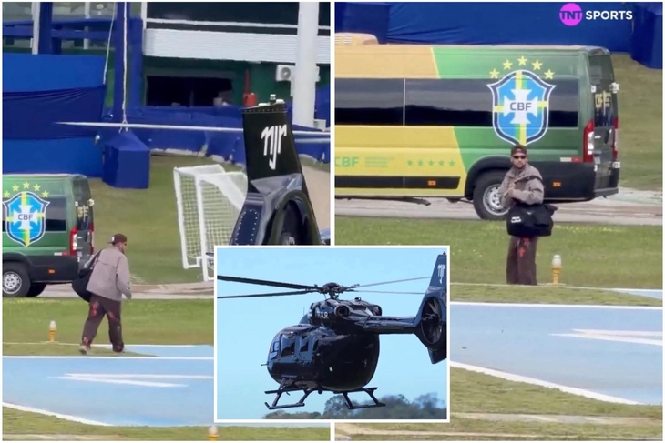 Neymar đáp trực thăng hội quân tuyển Brazil dự World Cup 2026: 'Chấn thương không nghiêm trọng'
