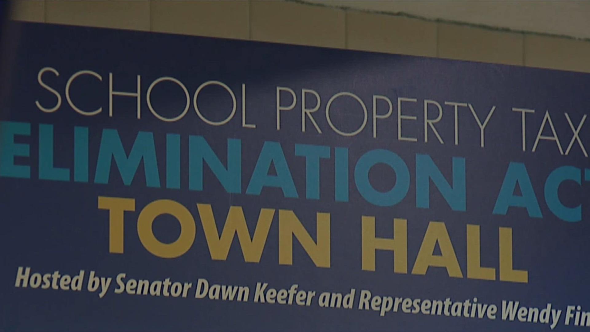 Legislation eliminating property taxes discussed at town hall in ...