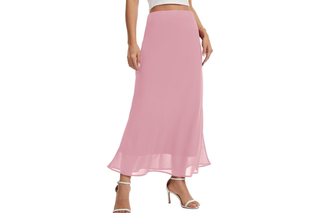 VIISHOW Women's Chiffon Maxi Skirt