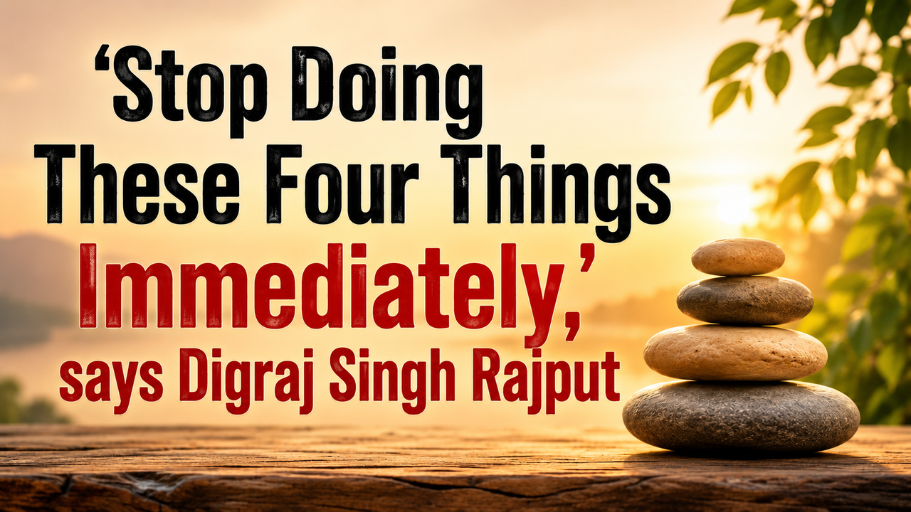 Stop doing these four things immediately, says Digraj Singh Rajput
