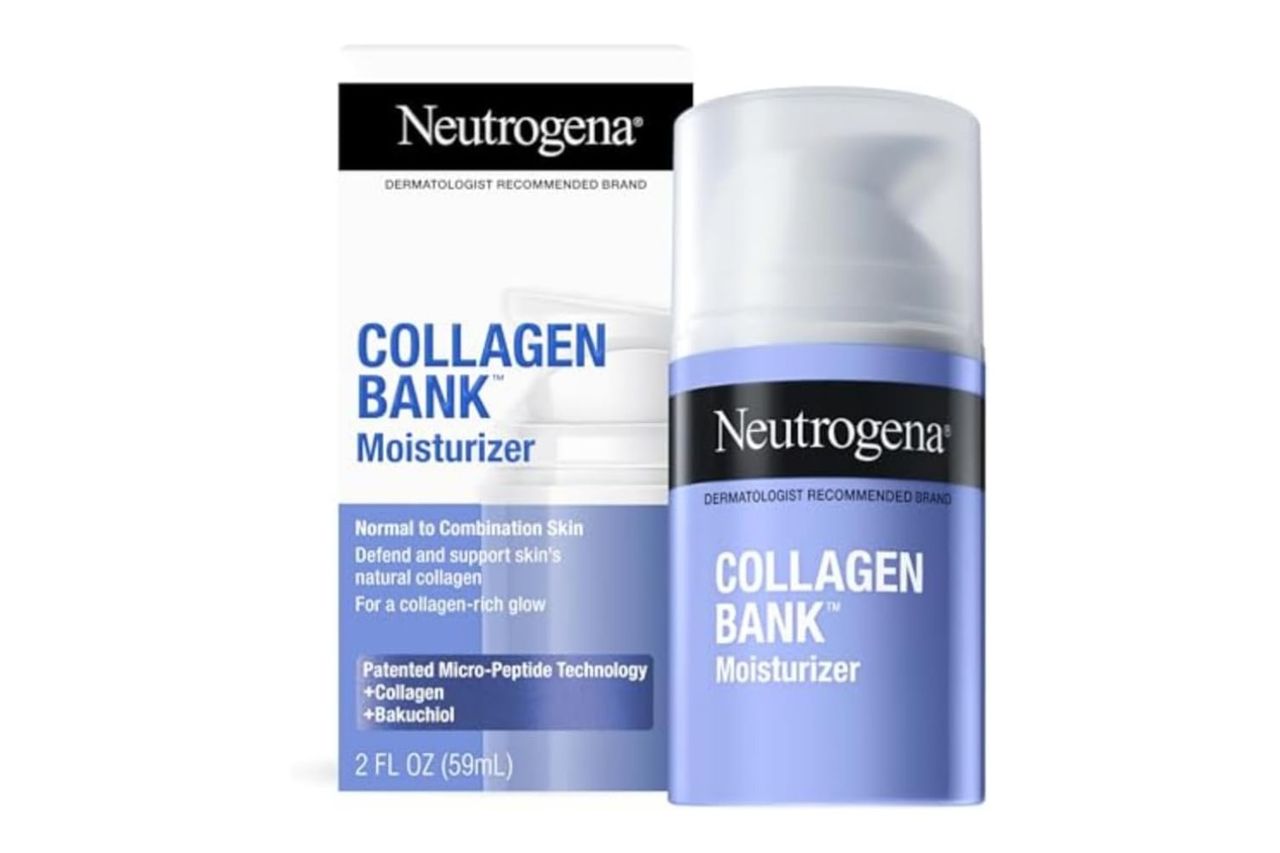 Neutrogena Collagen Bank Face Moisturizer, Daily Anti-Aging Face & Neck Firming Collagen Cream, Bakuchiol & Micro-