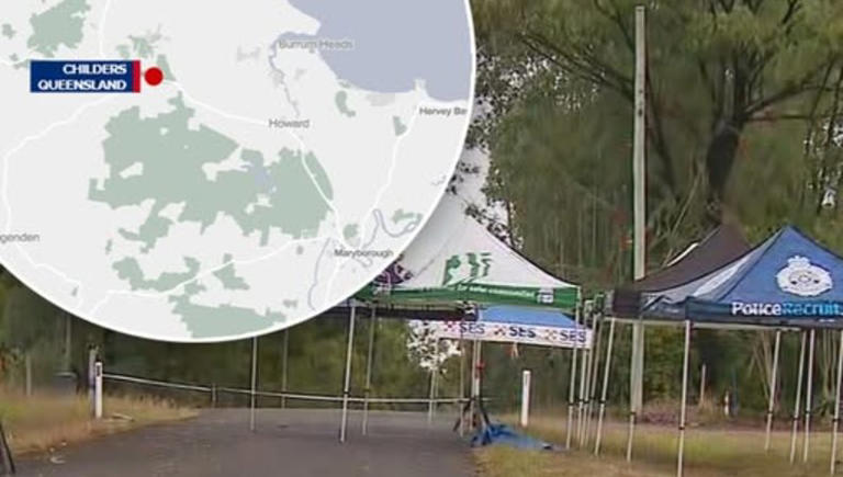 9news image of Childers murder crime scene.