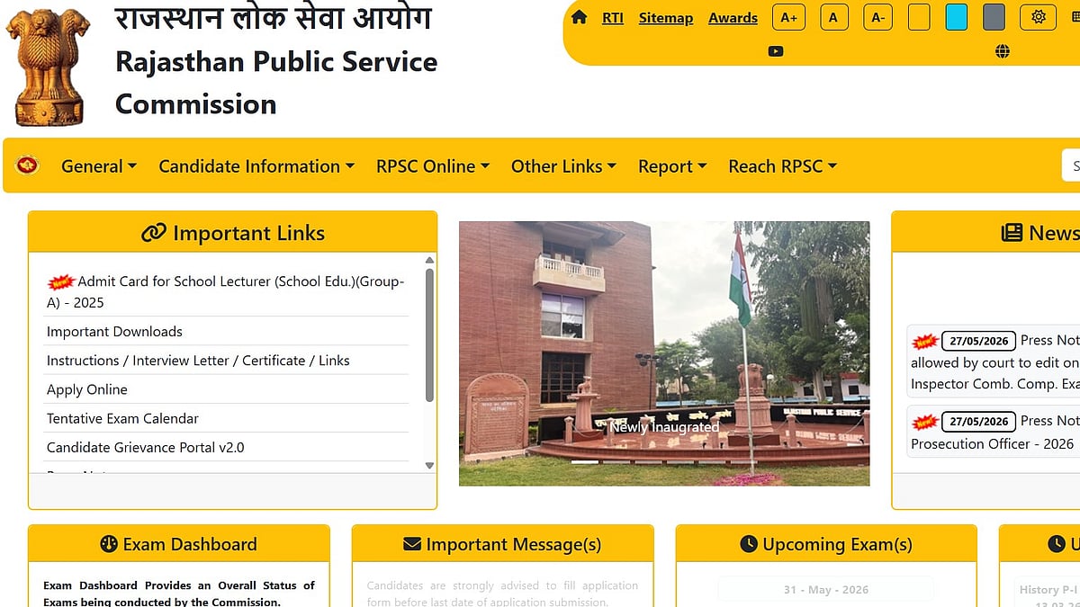 RPSC RAS 2026 notification out for 607 vacancies; apply online by July 3