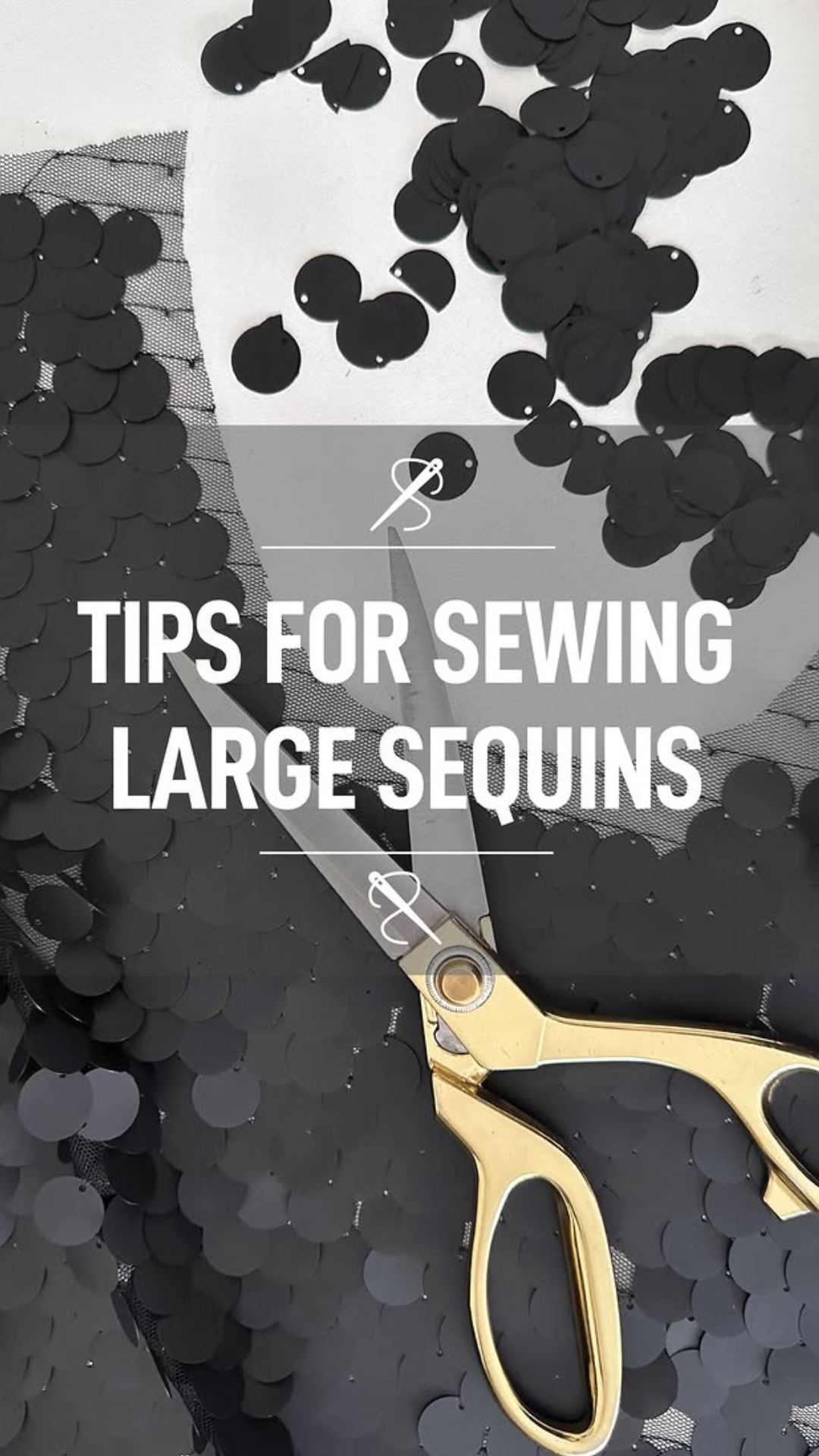 How to sew large sequins on lightweight netting fabric
