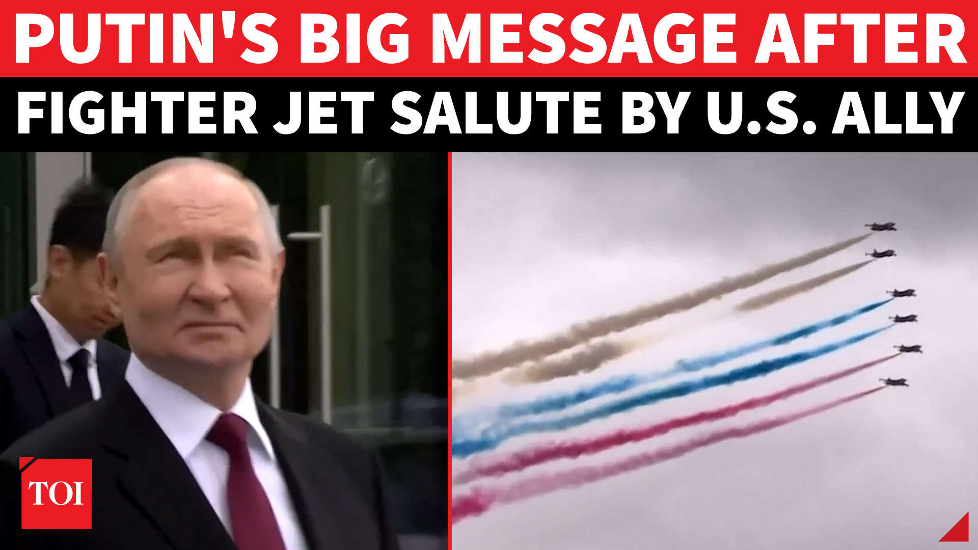 Putin's rare response goes viral after US ally fighter jets roar in ...