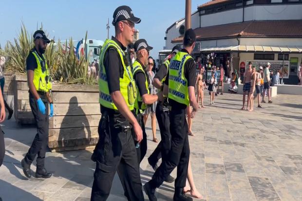 Watch: Moment youths arrested at Bournemouth beach disorder