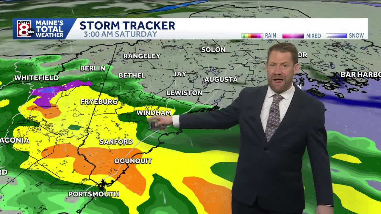 Scattered showers in Maine today with a weekend storm speeding up (5/28/26)
