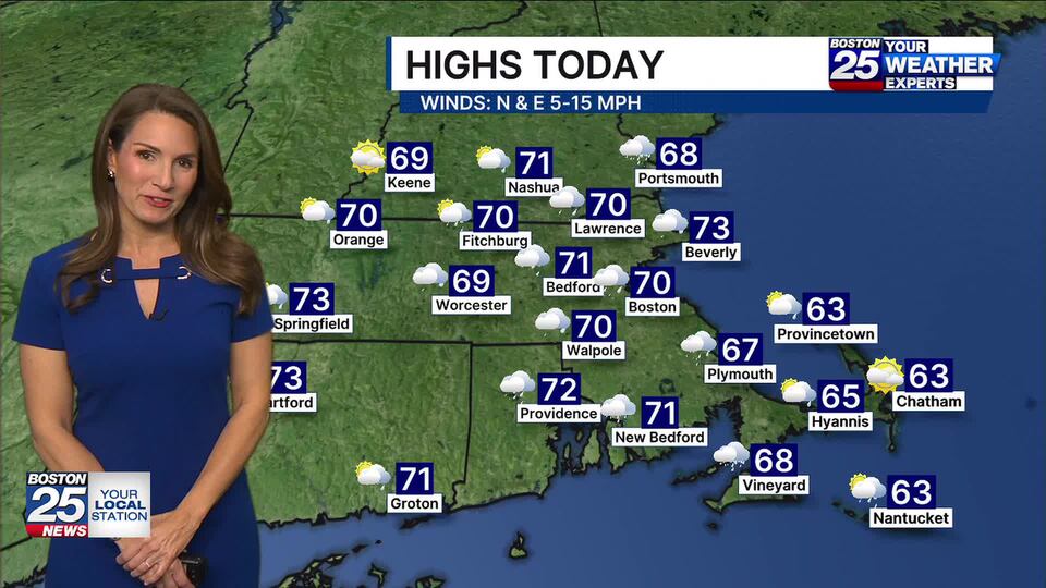 Boston 25 Thursday midday weather