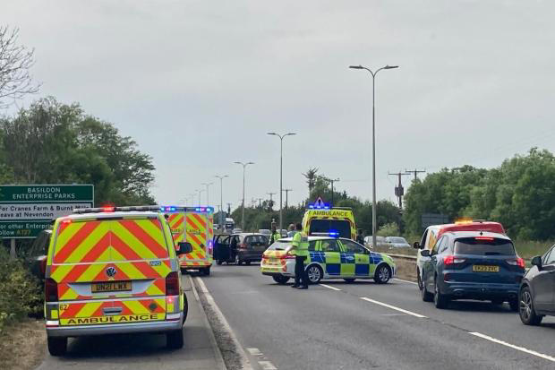 Five injured after 'multi-vehicle' crash shuts A127 near garden centre
