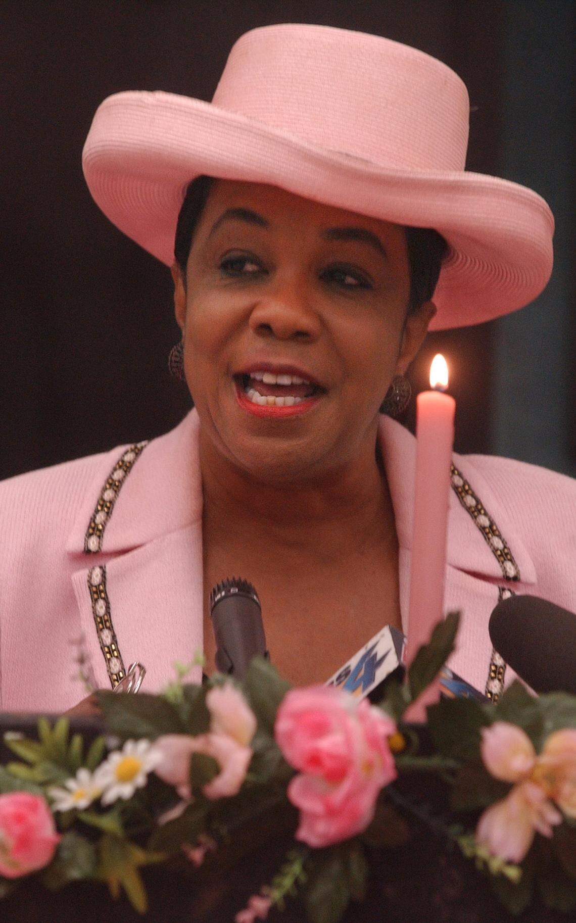 She's a politician who wears many hats. See Frederica Wilson's collection