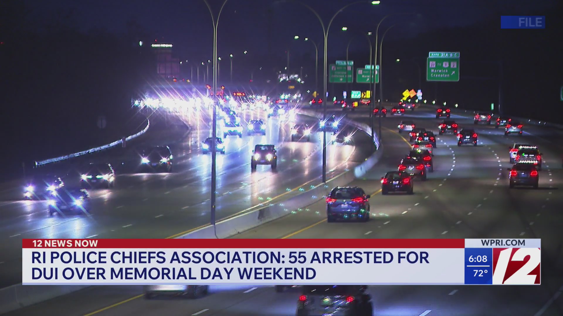 55 arrested for DUI over Memorial Day weekend in RI