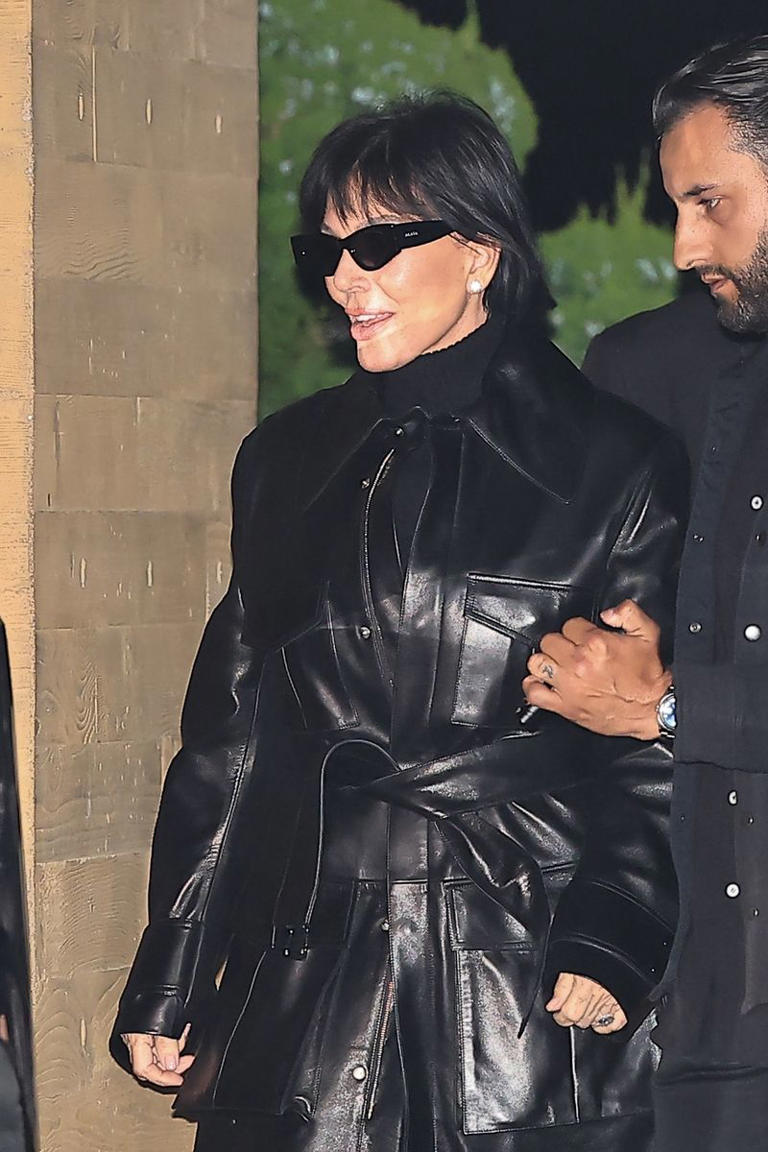 Kris Jenner rocked a leather coat and gave very different vibes than Carmen