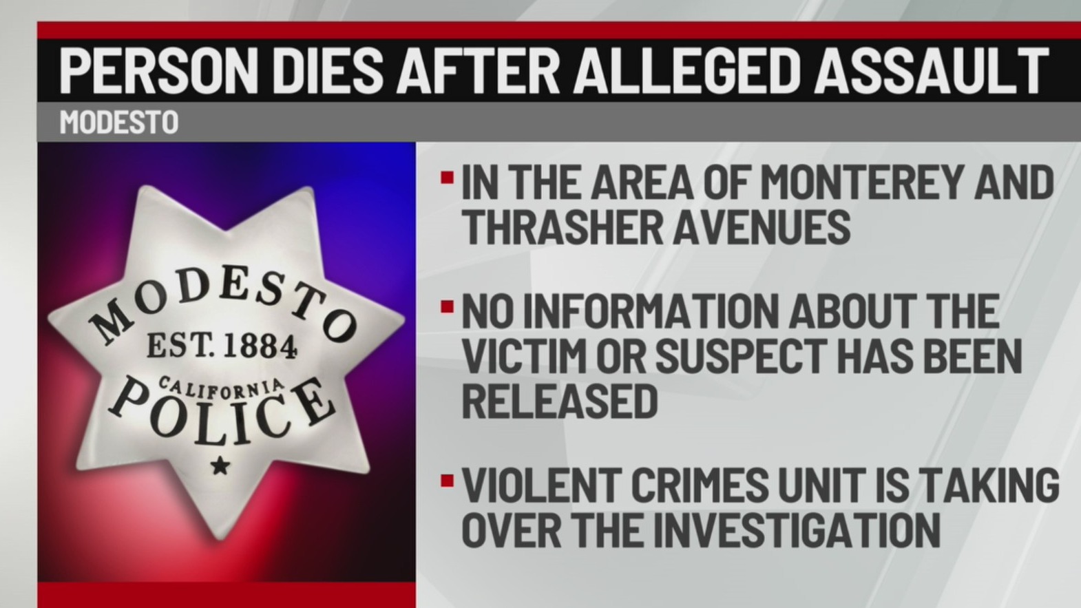 Modesto police investigating homicide, nearby school placed on ...
