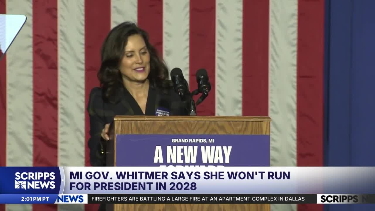 Michigan Gov. Gretchen Whitmer says she’s not running for president in 2028