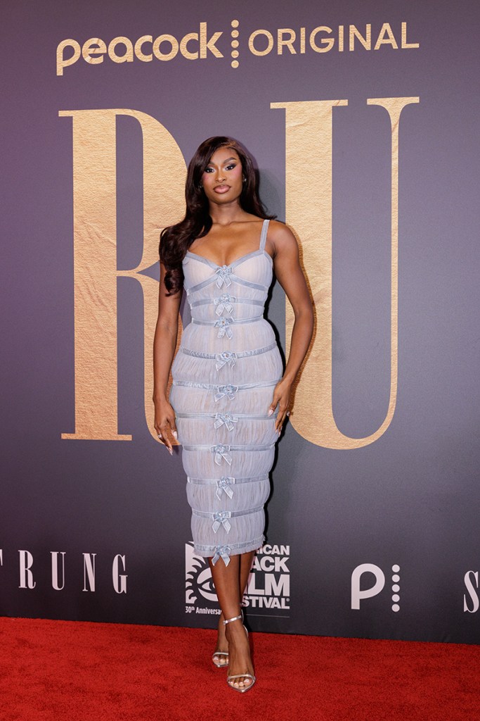 Coco Jones dons sharp sandals at the American Black Film Festival