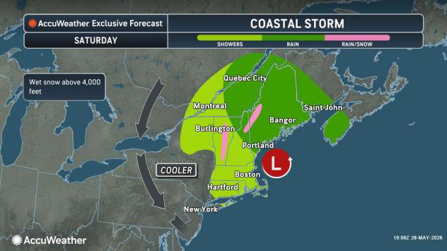 Mid-Atlantic to enjoy mainly dry, cool weekend as New England is soaked