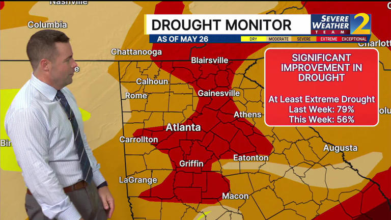 Significant improvements in Georgia drought levels; more heavy rain on ...