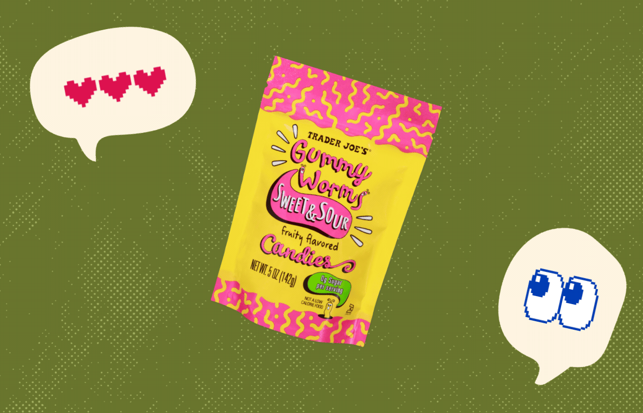 Trader Joe’s new gummy worms are packed with fiber