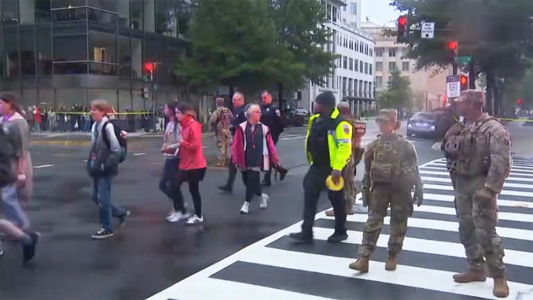 Bystander hit in deadly shoot-out near White House is 25, in serious ...