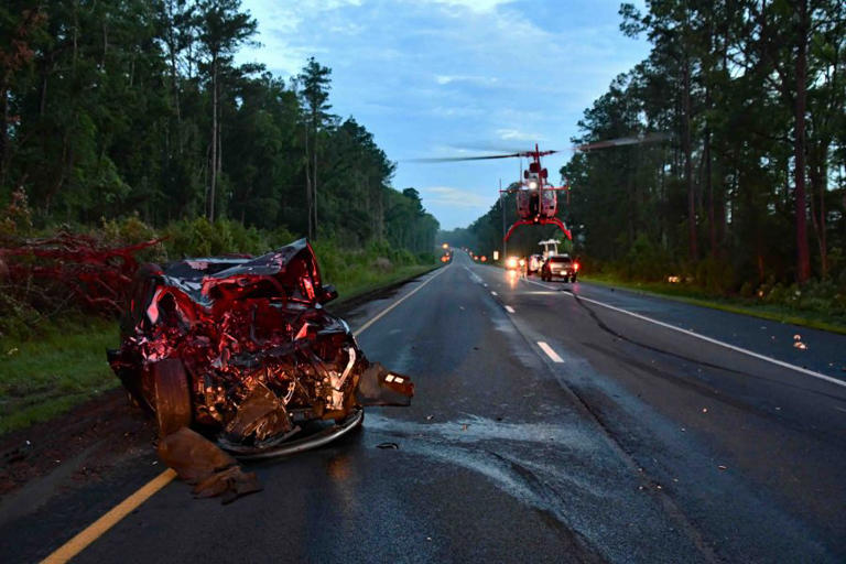 Medical helicopter requested after Interstate 95 car crash: CCFR
