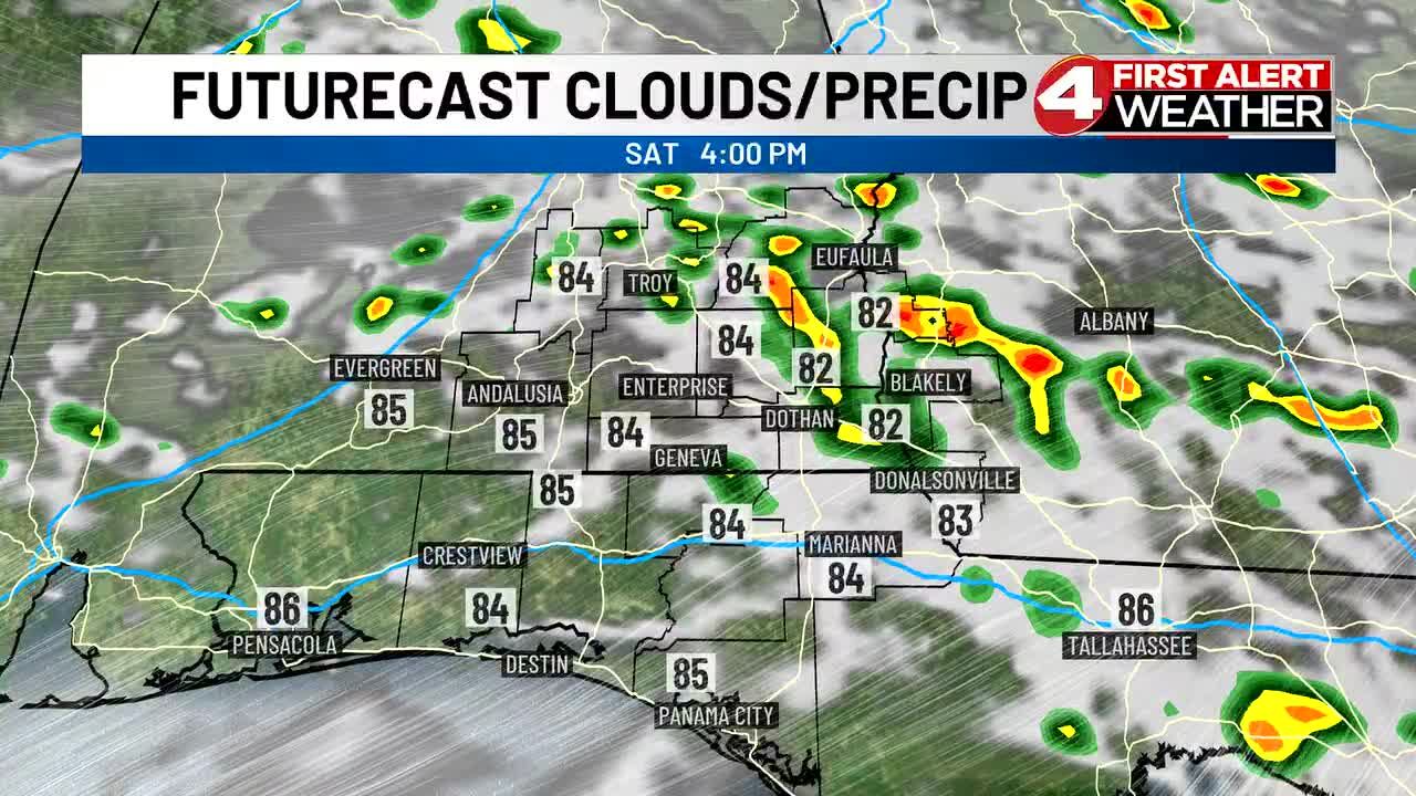 Gulf moisture keeps storms around this weekend before drier air sneaks in