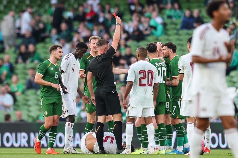 Refereeing howler mars easy win as Jack Moylan sees red on home Ireland ...