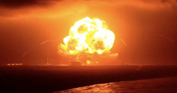 Blue Origin New Glenn rocket goes up in flames at NASA Space Centre