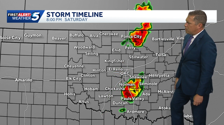 Timeline: Severe weather risk in Oklahoma this weekend with potential ...