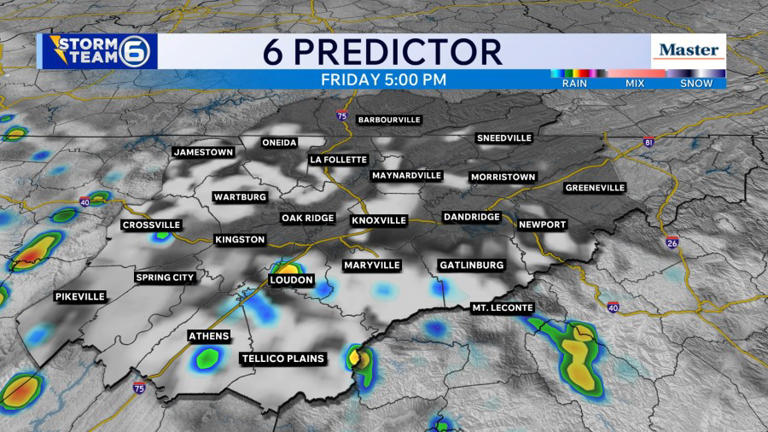 Knoxville weather: Dry tonight with increasing rain chances Friday