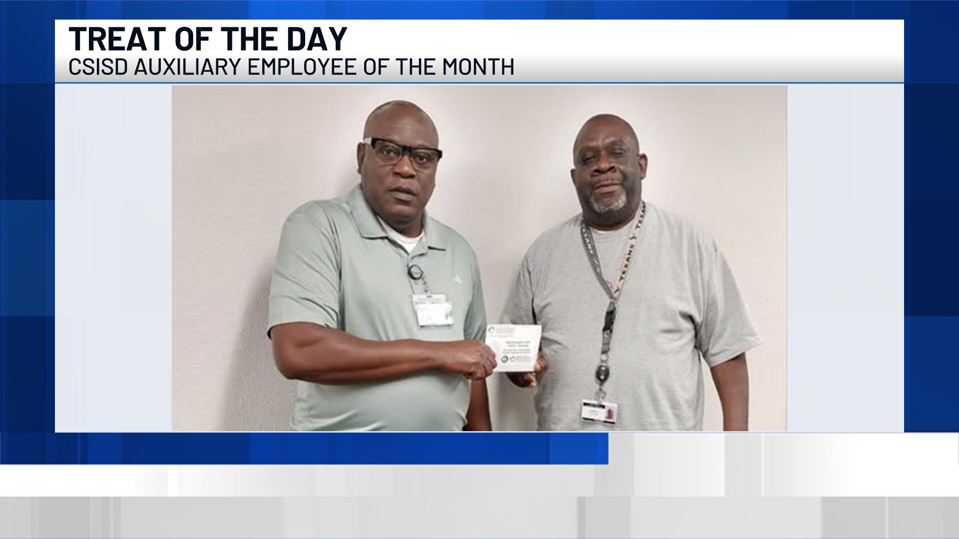 Treat of the day: CSISD auxiliary employee of the month