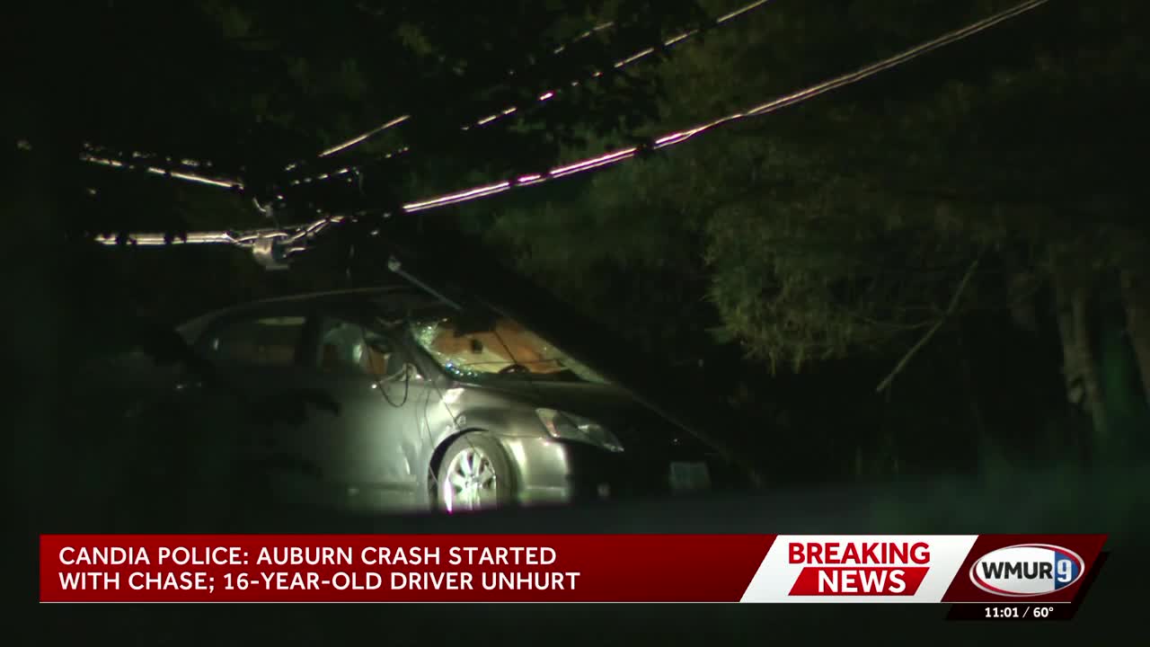 Section of Hooksett Road in Auburn closed after teen crashes into ...