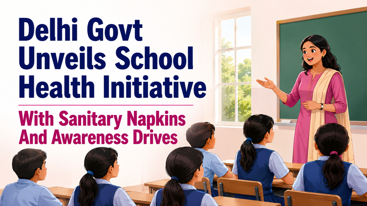 Delhi govt unveils school health initiative with sanitary napkins and ...