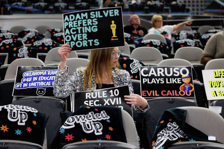 'Evil Caillou' and 'unethical hoops': Spurs fans' signs become Game 6 ...