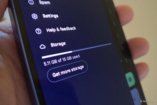 Remaining Google Drive storage on a Google Pixel 10a