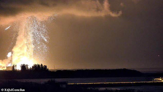 Blue Origin rocket explodes into GIANT fireball on launch pad during ...
