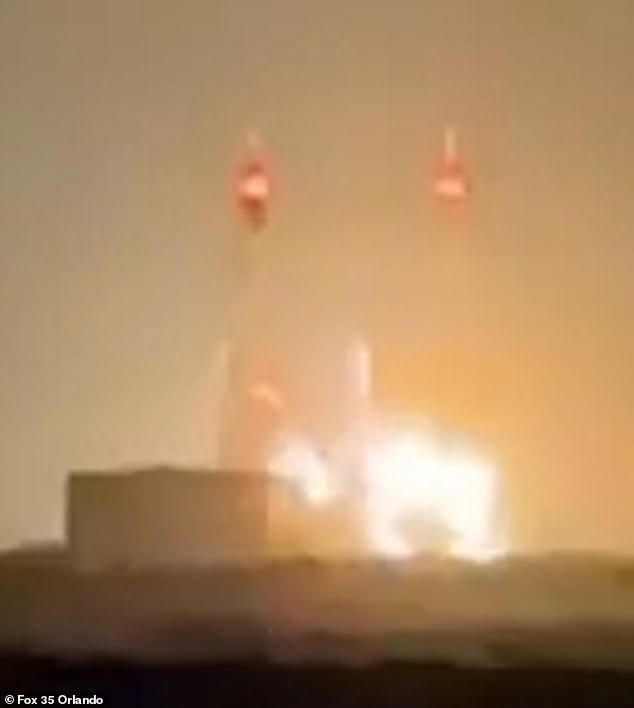 Blue Origin rocket explodes into GIANT fireball on launch pad during ...