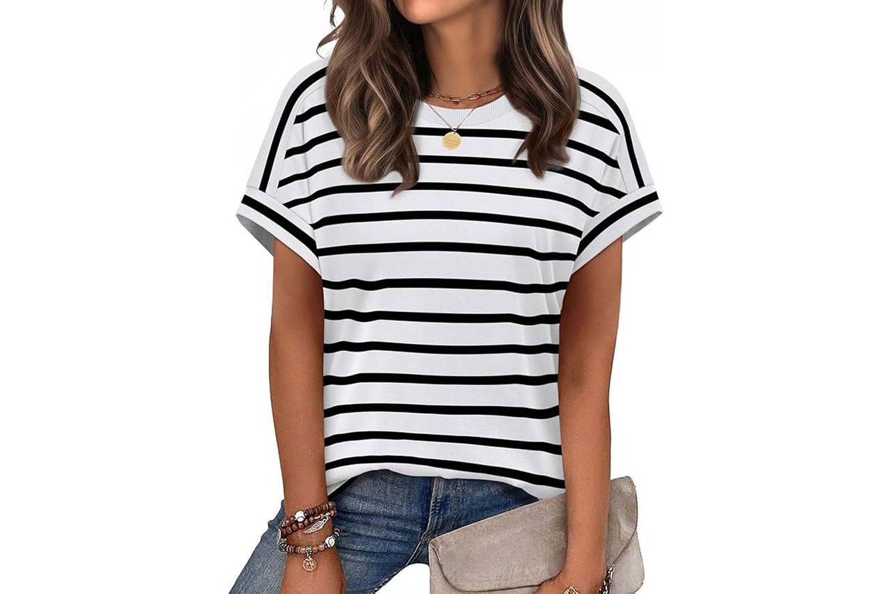WIHOLL Womens Tops Short Sleeve Shirt