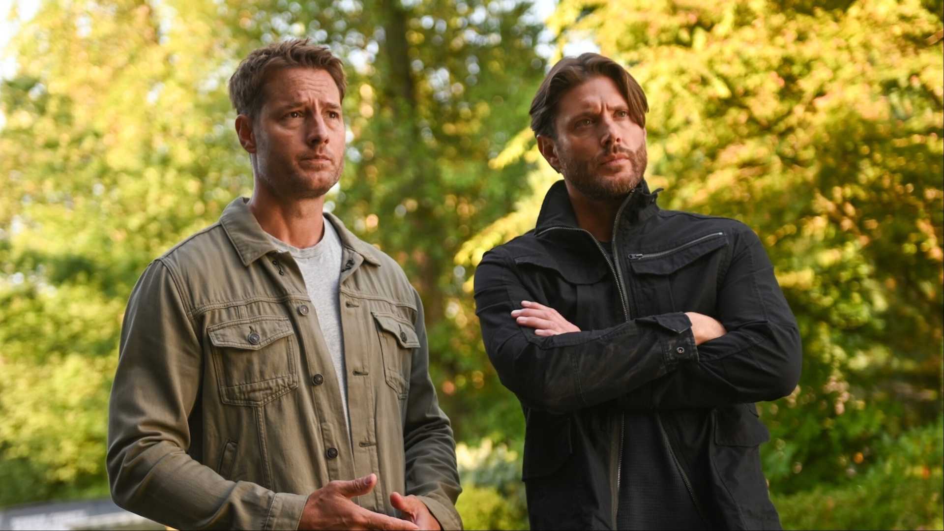 Colter and Russell investigating a case together in Tracker season 3