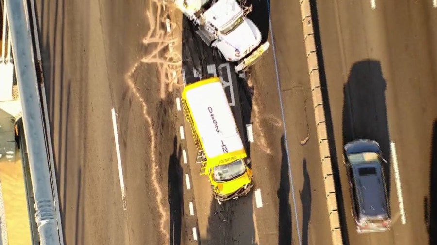Collision involving school bus halts traffic on the Verrazzano Bridge: FDNY