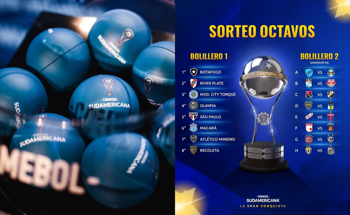 A qué hora es el sorteo de los octavos de final de la Sudamericana 2026 ...