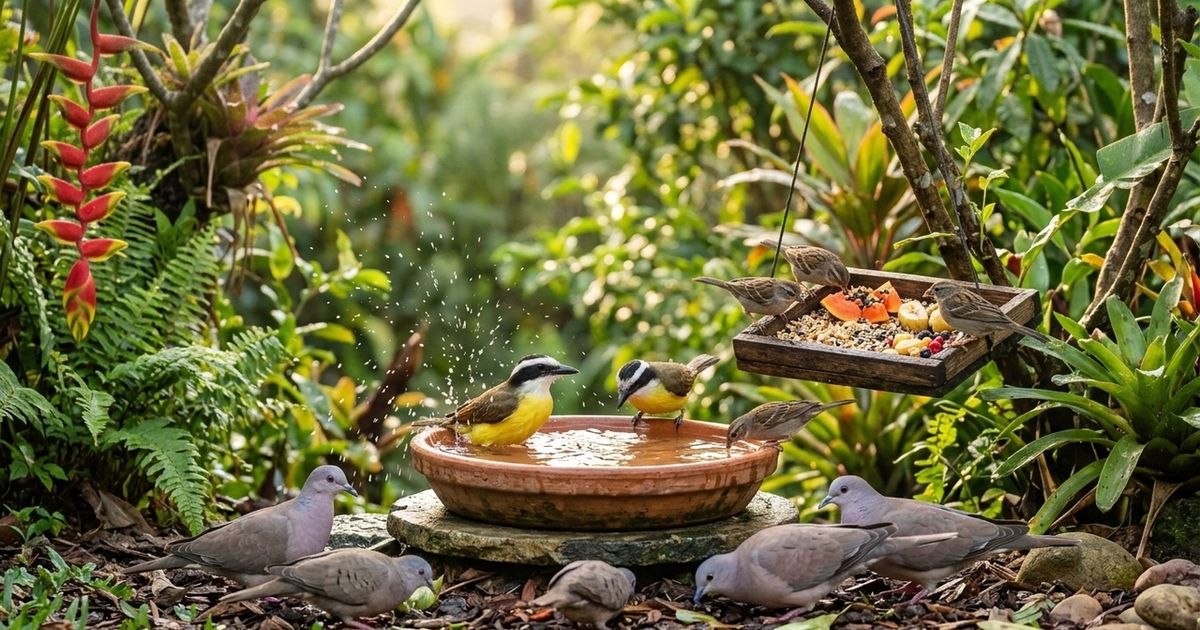 Pardais, bem-te-vis e pombos visitarão seu jardim toda manhã se você ...
