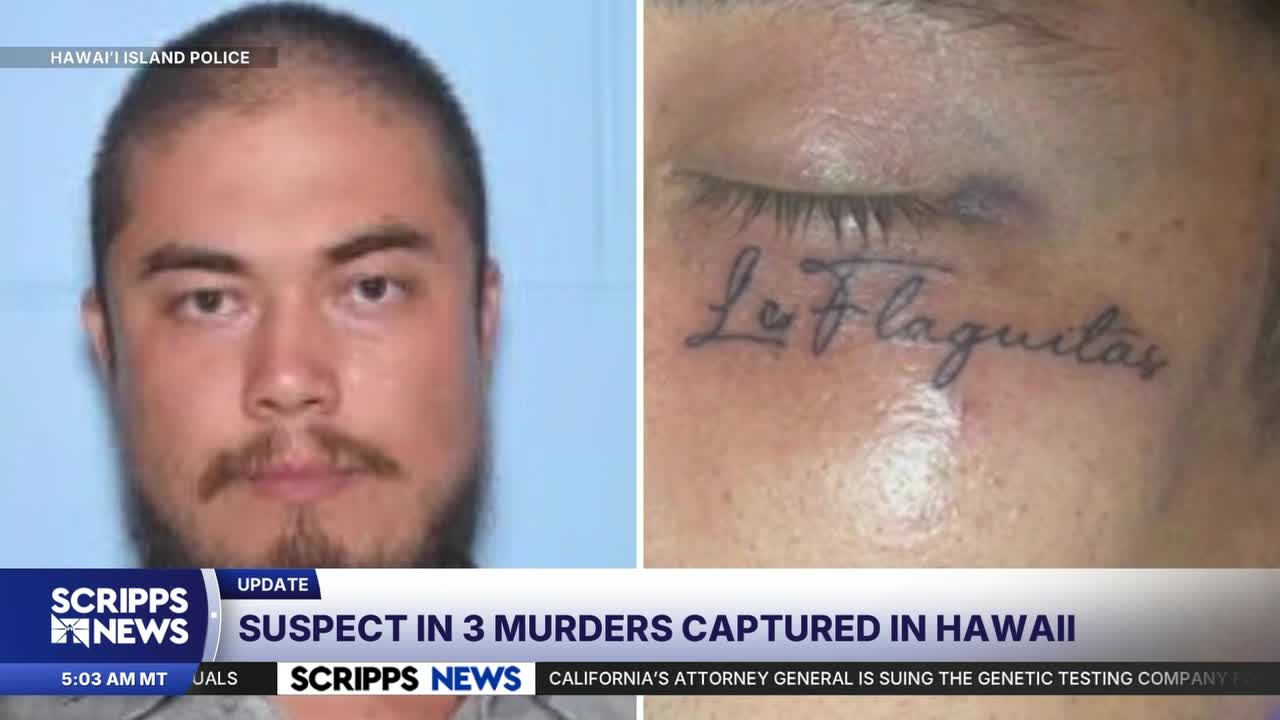 Triple murder suspect arrested after massive search on Hawaii’s Big Island
