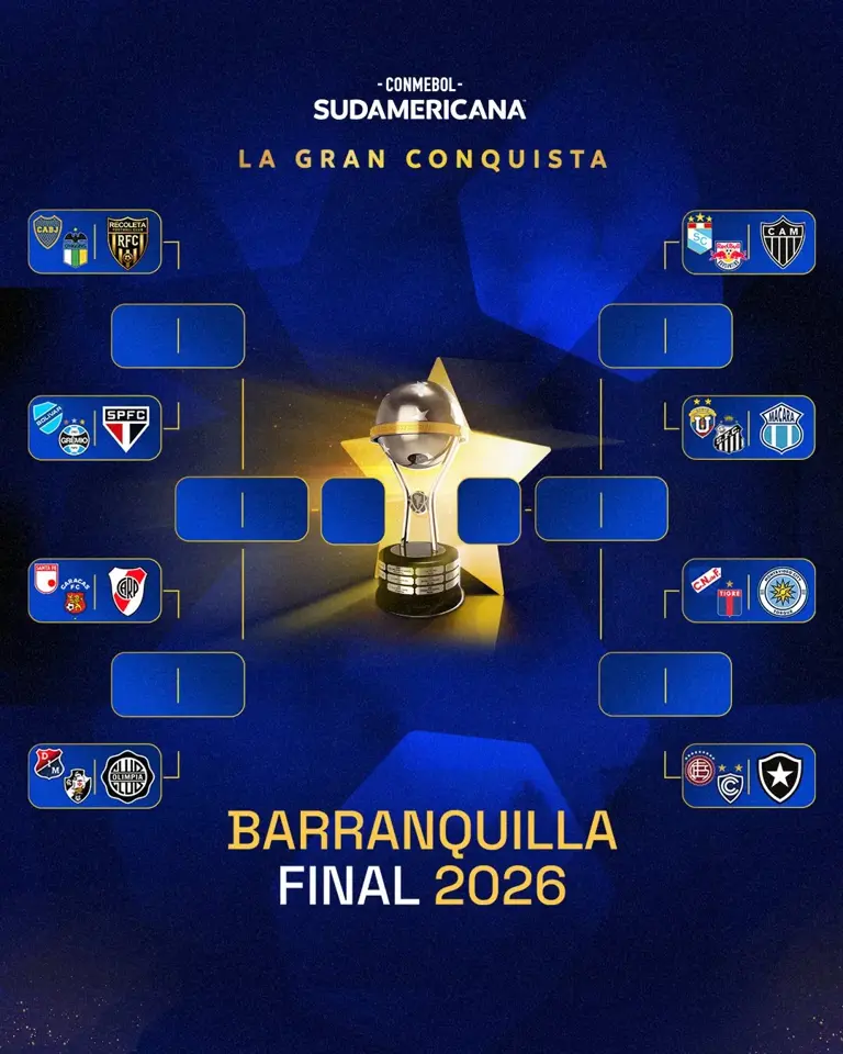 El cuadro final de la Copa Sudamericana. (Foto: @Sudamericana).